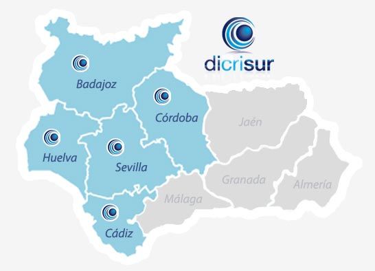 Rutas de reparto para Andalucía Occidental y Sur de Extremadura. Dicrisur Rutas de reparto para Andalucía Occidental y Sur de Extremadura